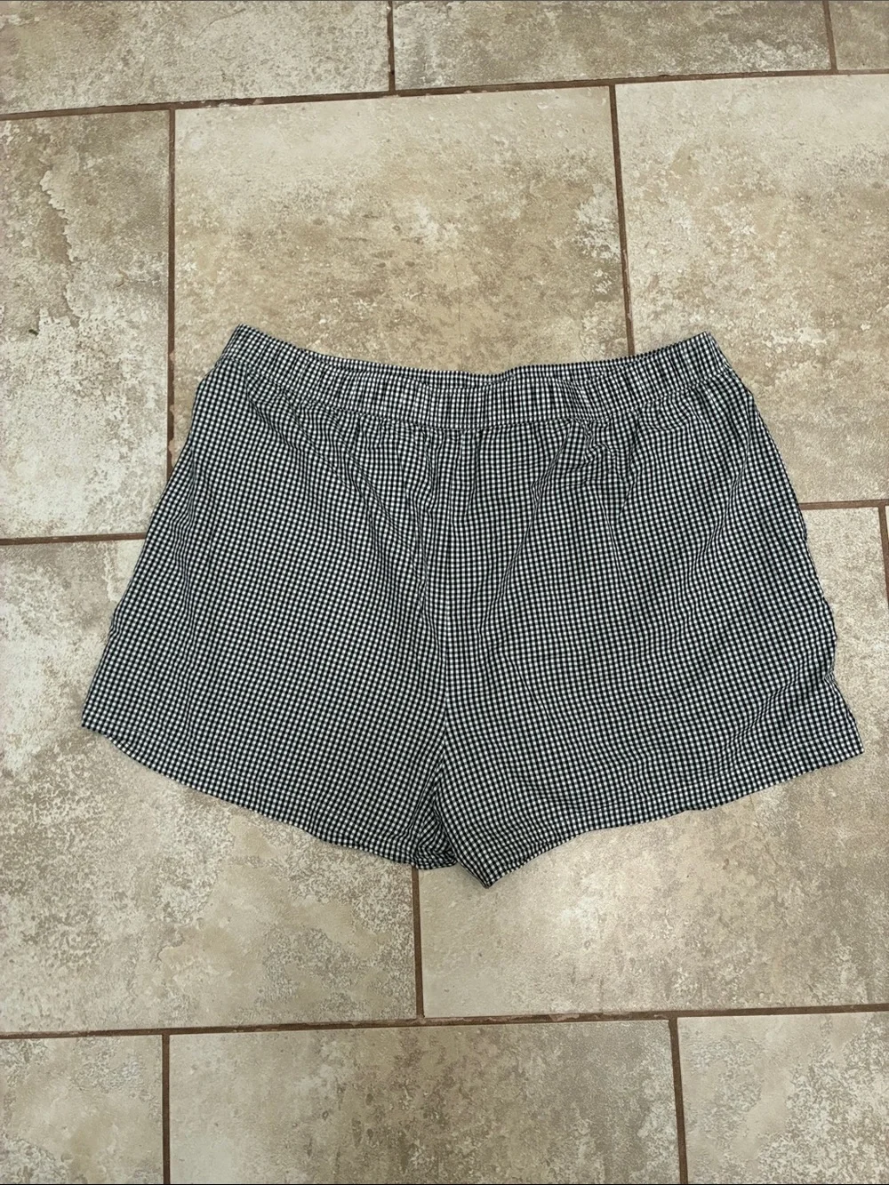 J. Crew Black and White Gingham Boxer Shorts